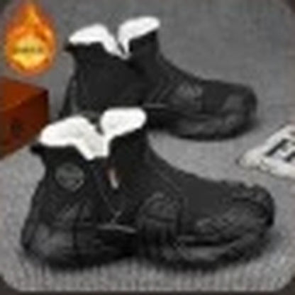 Bottes Banquise noires, fourrure blanche