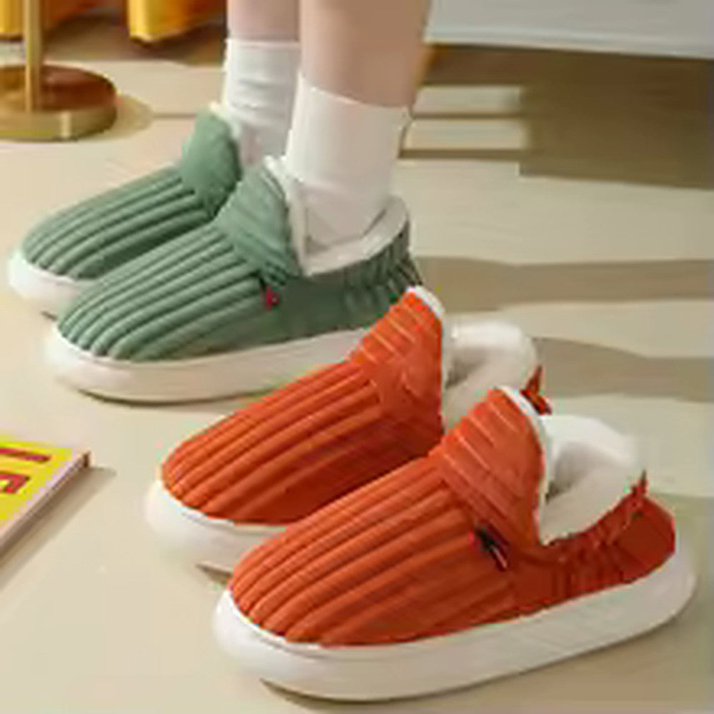 Chaussons Guimauve portés, vert et rouge