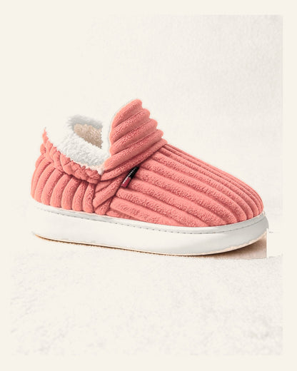 Chausson Guimauve rose corail de profil