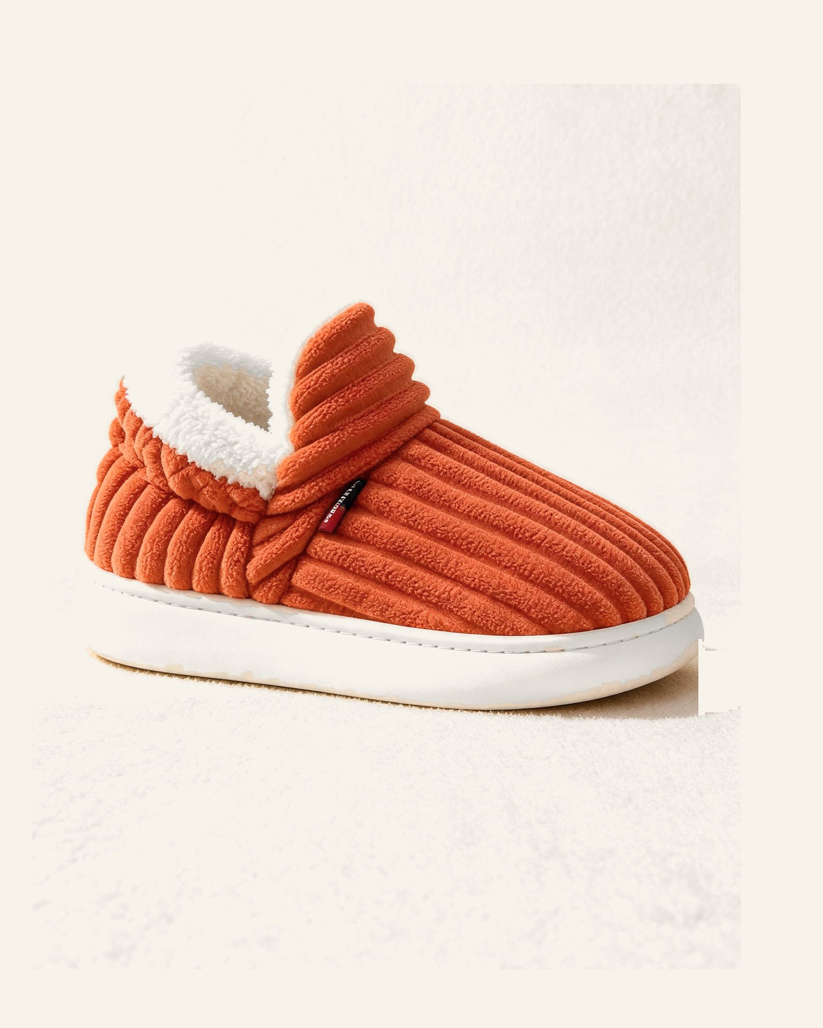 Chausson Guimauve rouge de profil